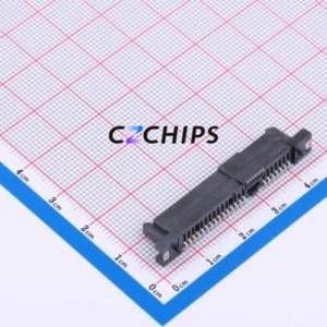 XDSA-1810-2901 Hard Drive Connector (SAS/SATA/M.2) SMD,P=1.27mm Connector SAS Female 29P Vertical Mount - Product Image 2