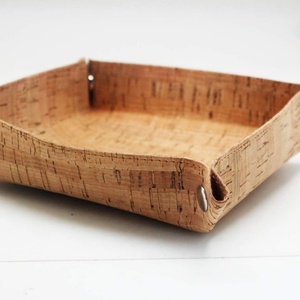 Custom Logo Fashion Cork <b>Storage</b> Tray Multipurpose Foldable Home Decorative Cork Organizer <b>Storage</b> Baskets - Product Image 4