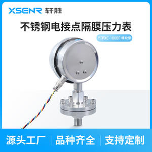 Manómetro de diafragma de acero inoxidable Ytpxc100bf, 100 mm, nivel 1.6, conexión roscada, contacto magnético para uso industrial - Product Image 2