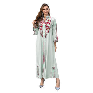 Robe musulmane Djellaba musulmane Robe de soirée pour <span class=keywords><strong>femme</strong></span> Robe brodée Vente en gros - Product Image 5