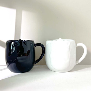 Zibo Ceramic <b>Mugs</b> <b>Porcelain</b> Solid Color White Coffee <b>Mug</b> Minimalist Style For Giveaways - Product Image 1