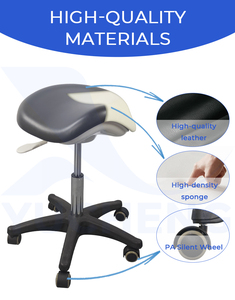 Tabouret Selle Ergonomique pour Clinique Médicale et Dentaire, Siège en Forme de Selle pour Laboratoire et Bureau - Product Image 4