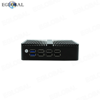 Mini PC EGLOBAL sin Ventilador, Intel Pentium J6426, DDR4, MSATA, SSD M.2, Win10, 8 USB, Nuc, DP, 2HD, RJ45, Gigabit LAN, Audio, Linux