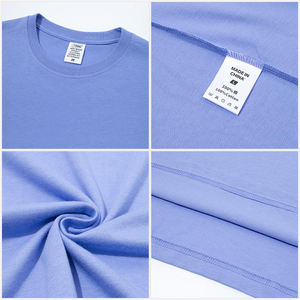 Camiseta OEM 100% de algodón orgánico para hombre, gran oferta, sudadera de manga corta, camiseta lisa informal de Color sólido personalizada, venta al por mayor - Product Image 6