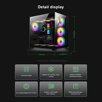 Boîtier PC Gaming ATX en Gros avec Support Carte Mère Arrière, Radiateur 360mm Haut et Bas, Verre Trempé pour DIY
