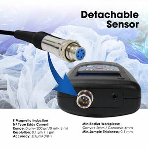 Medidor de Espesor Digital con Sonda Tipo F (CM-1210-200F) y Sonda Tipo NF (CM-1210-200N) 0um-200um, Probador de Espesor de Revestimiento - Product Image 5