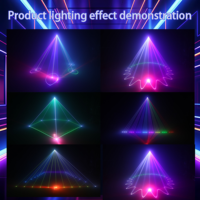 Mesin Portabel 60w RGB Merah Hijau Biru Lampu Laser LED Animasi 3D IP33 DMX512 Nirkabel untuk Disko DJ Pertunjukan Pesta Pernikahan