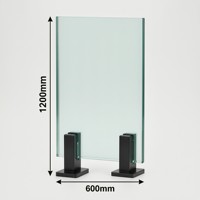 Clôture de piscine en verre trempé avec embouts, ensemble complet certifié AS/NZS