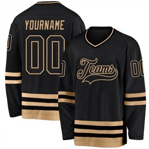 Jersey de Hockey Transpirable Personalizado con Rayas Impresas en Serigrafía, Logotipo del Equipo en Tela Twill, Bordado Personalizado Antibacterial - Product Image 2