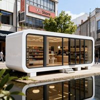 Maison conteneur portable de luxe moderne sur mesure, Villa et appartements préfabriqués mobiles australiens à ossature acier pour centre commercial