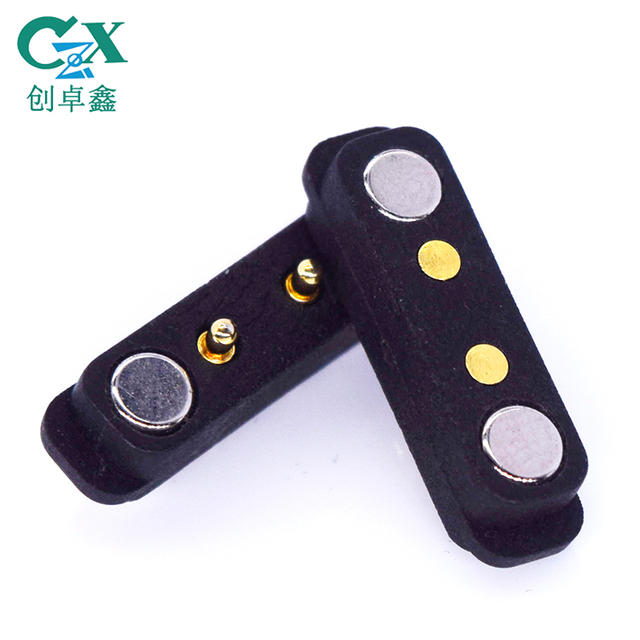 CZX 2Pins Pitch 4.0mm Waterproof Magnetic Charger Connector Panel Mount ultra Tiny Size Compact Pin Connector with Magnet