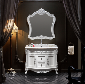 2025 pabrik OEM Foshan Vanity grosir kabinet desain klasik antik putih kamar mandi - Product Image 1