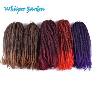 WhisperGarden Hot Sell 20 Inch 100g <span class=keywords><strong>Afro</strong></span> <span class=keywords><strong>Kinky</strong></span> Curly Twist Vlecht Haar Niet-brandbaar Hoge Temperatuur Vezel Marley Vlecht Haar Extensies - Product Image 1