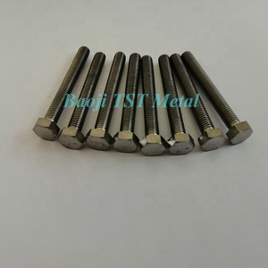 Vis à tête hexagonale M5 x 40 mm en alliage de <span class=keywords><strong>titane</strong></span> Gr5 avec <span class=keywords><strong>traitement</strong></span> de <span class=keywords><strong>surface</strong></span> en zinc blanc/jaune/HDG - Product Image 4