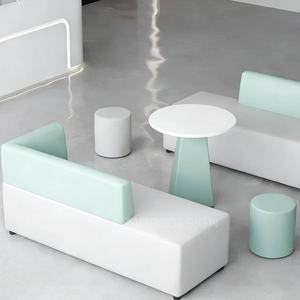 Canapé d'attente en cuir en forme de L, <span class=keywords><strong>prix</strong></span> d'usine, pour salon de beauté, spa, bibliothèque, bureau, hôtel, aéroport, école, hôpital, centre commercial, réception - Product Image 1