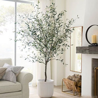 Arbre d'olivier artificiel haut de gamme personnalisé, arbre forgé, plantes vertes, décoration paysagère, décoration intérieure, salon, décorations de sol