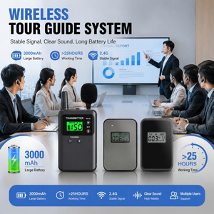ระบบไกด์นำเที่ยวไร้สาย 2.4g สำหรับการประชุมระหว่างประเทศ โบสถ์ และอื่นๆ ใช้งานได้นานกว่า 30 ชั่วโมง - Product Image 1