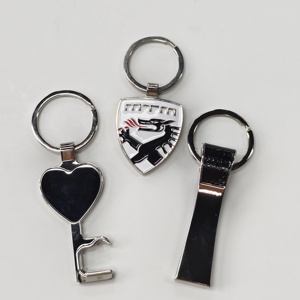 Design Bottle Opener Rubber Bangle Leather <b>Split</b> Metal Custom Logo Key Chain <b>Ring</b> Key <b>Ring</b> - Product Image 2