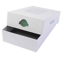 Boîte d'emballage rigide pour appareils électroniques, finition blanche propre, impression personnalisée du logo de la marque sur la surface