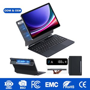 OEM Custom Layout Magnetic <b>Keyboard</b> with Trackpad for Samsung Tab S9 11" 7-Color Backlit LED Display 64-Key Scissor-Switch - Product Image 1