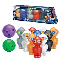 Aojie Kids Sport Toys Cartoon Robot Design Juego de bolos Set Nice Plastic Package