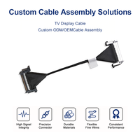 Câble coaxial micro personnalisé, assemblage de câbles LVDS 51 broches, câble d'interconnexion d'affichage haute fréquence UL1354 38AWG