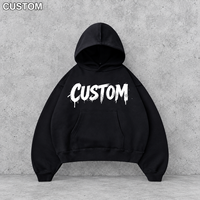 Sweat-shirt à capuche unisexe surdimensionné en coton épais avec logo personnalisé, imprimé graphique, style streetwear, pour l'hiver