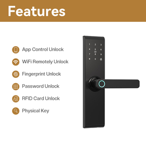 T11 Popular Electronic Digital Rfid Card Keypad Finger Print and Password <strong>Lock</strong> Waterproof Tuya Keyless Smart Door Handle <strong>Lock</strong> - Product Image 2