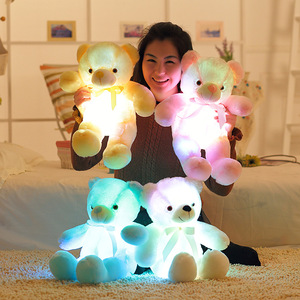 Orsetto di peluche luminoso color caramella in offerta speciale, orsetto abbracciabile, bambola per bambini, regalo di compleanno e Natale - Product Image 2