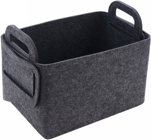 Cesta plegable de almacenamiento de fieltro ecológica, organizador rectangular multifunción, artículos para bebés, regalos para niños, juguetes, estilo colorido - Product Image 4