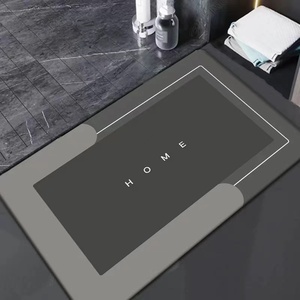 Tapis de bain doux et absorbant, séchage rapide, base antidérapante en caoutchouc, tissu polyester – Convient aux animaux domestiques, design moderne pour un sol de salle de bain propre et frais - Product Image 5