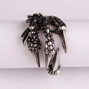 แหวนสแตนเลสสตีลสไตล์โกธิคพังก์ ลายกรงเล็บมังกร แหวนหัวกะโหลกฮาโลวีนสำหรับผู้ชาย ดีไซน์โดดเด่น แหวนรูปสัตว์แนวร็อค เครื่องประดับสร้างสรรค์ - Product Image 2