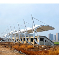 Toit de stade à mille places avec structure en membrane tendue PVDF, protection UV, anti-corrosion, imperméable, résistant au feu, pour écoles