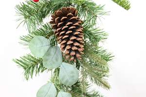 Venta al por Mayor de Guirnaldas Navideñas Artificiales Hechas a Mano de PVC, Guirnalda de Pino Verde Navideña - Product Image 3