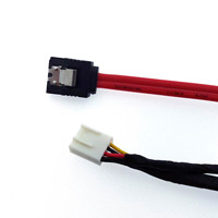 Cavo SATA HCX OEM 150MM HCX-SATA001 da 4 Pin a SATA 15 PIN/7+6 PIN UL2725 Seriale per Disco Rigido/Scheda Madre/Lettore CD-ROM