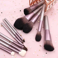 Vente en gros de pinceaux de maquillage professionnels en cheveux synthétiques ensemble de pinceaux de maquillage bling rose de haute qualité 11 24 pièces