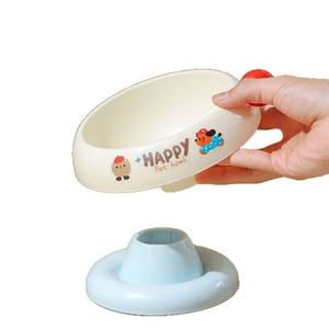 Mangkuk kucing hewan peliharaan Stainless Steel, tidak licin warna kaki tinggi-Cocok Anti-hitam dagu untuk makanan kucing es krim bergaya 'Love' untuk anjing - Product Image 1