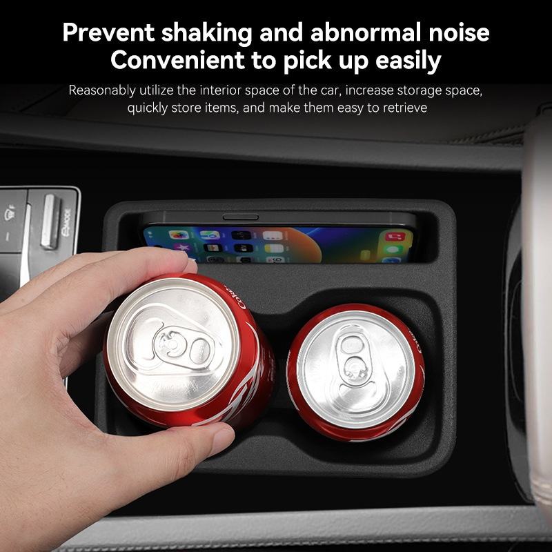 Car Central Control Water Cup Cover for 24-25 BYD M6 Protective Anti Slip Pad Interior Automotive Su