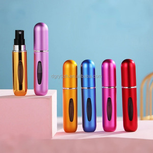 Outer Metallic Aluminum Inner PP Bottle Empty <strong>Atomizer</strong> 5ml <strong>Travel</strong> <strong>Refillable</strong> Mini Spray Bottle <strong>Perfume</strong> Bottles with Window - Product Image 2