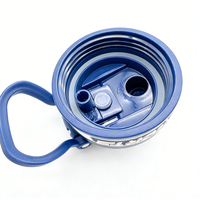 Bouteille d'eau de sport en plastique sans BPA de 32 oz avec marqueur de temps motivant, écologique, à couvercle rabattable et paille – Grande Vente