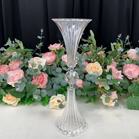 Support à fleurs en acrylique transparent de luxe, centre de table de mariage, support floral cylindrique transparent, décoration de table, présentoir pour événements