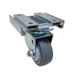 Plaque de roulettes et roues en aluminium à montage et démontage rapides <span class=keywords><strong>pour</strong></span> flight cases, road trunks, boîtes à outils et valises de transport de taille moyenne - Product Image 3