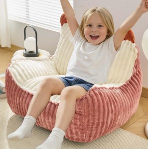 Factory Kids Bean Bag Sofa with Shredded Foam Filler for Boys and Girls Soft Corduroy Fabric Floor Chair for Gaming <b>Reading</b> - Product Image 2