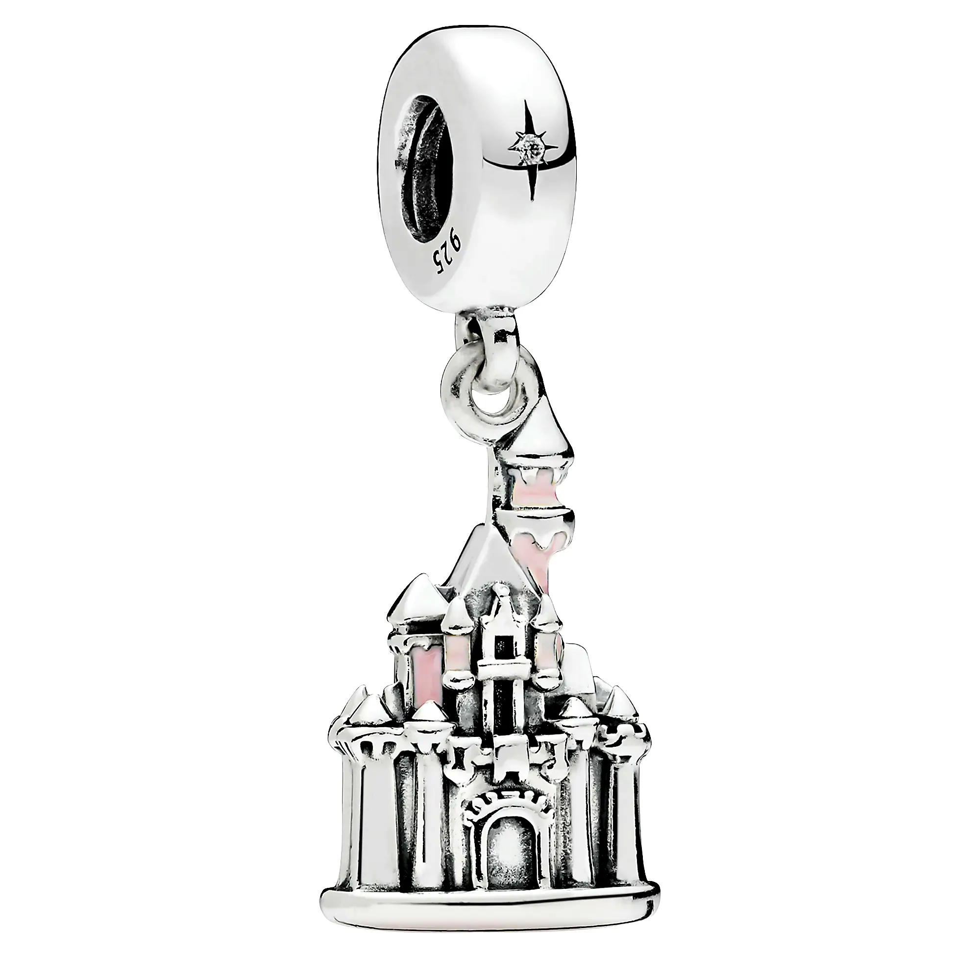 925 sterling silver castle pendant for charms bracelets DIY silver pendants