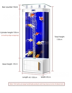 Akuarium Ikan Kaca Besar Persegi Panjang Mewah Modern 2026 dengan Filtrasi Dekorasi Lanskap Rumah Ramah Lingkungan untuk Ruang Tamu - Product Image 5