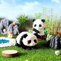 Jeu de table le plus vendu, ensemble de micro-blocs de construction éducatifs faits à la main, modèle animal DIY, puzzle de construction en mini-briques Panda