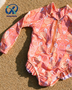 <span class=keywords><strong>Maillot</strong></span> <span class=keywords><strong>de</strong></span> <span class=keywords><strong>bain</strong></span> une pièce à volants pour filles personnalisé, manches longues, imprimé <span class=keywords><strong>de</strong></span> dessins animés, séchage rapide, écologique, <span class=keywords><strong>anti</strong></span>-bronzage, vêtements <span class=keywords><strong>de</strong></span> plage pour enfants - Product Image 1