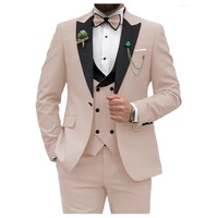 Ensemble de costume d'affaires trois pièces pour hommes, coupe ajustée, formel, simple boutonnage, orné de perles, pour réunions et mariages, pour le commerce extérieur