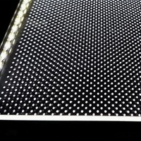 Plaque de guidage lumineux LED en acrylique transparent à matrice de points de haute qualité pour la publicité et la promotion