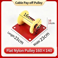 Rouleau de tirage de câble en nylon robuste à faible friction, droit / d'angle / pour tranchée, poulie de guidage de câble à base plate, rouleau de déroulement de fil